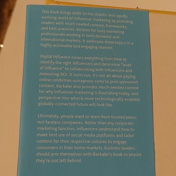 3/$13 Digital Influence adult hardcover by Joel Backaler, 2018 - Picture 3 of 7